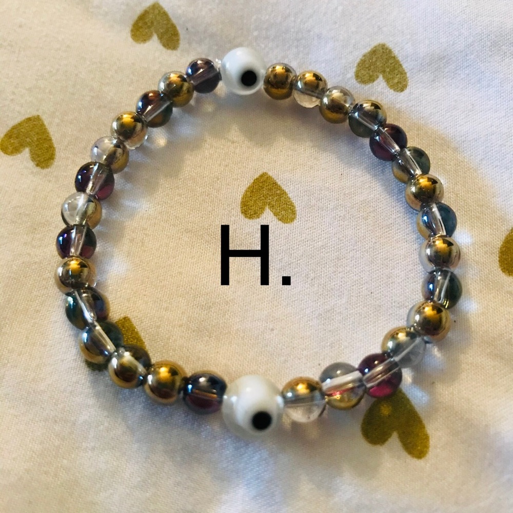 H. Evil Eye Blessed and Beaded Bracelet